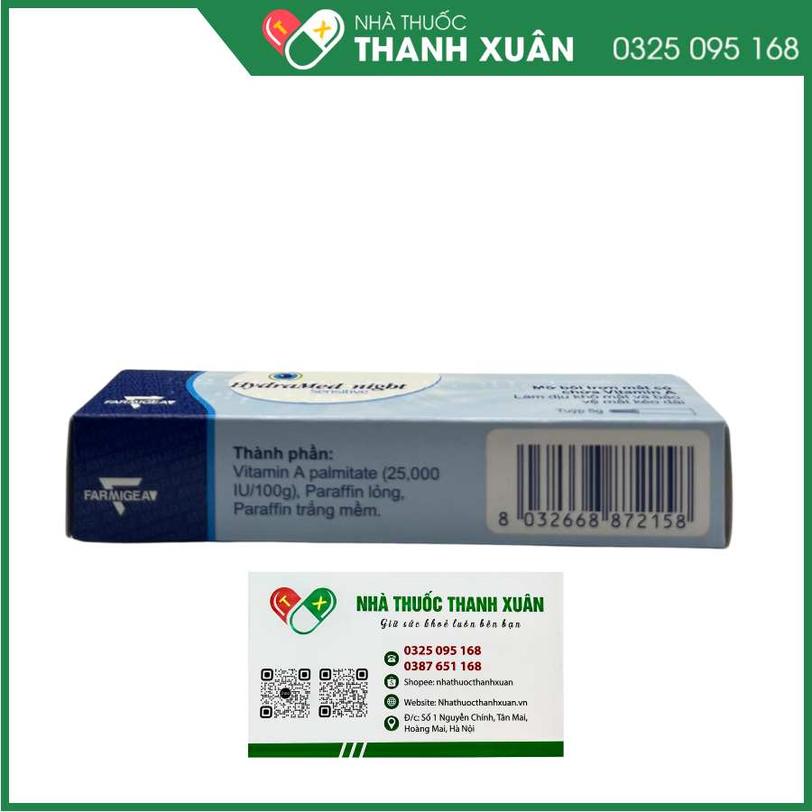 HydraMed Night Sensitive giúp làm dịu, giảm khô mắt